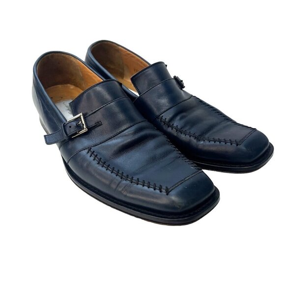 Mezlan Leather Loafers Slip On Men's Size 10M Blue Color Sharp Professional - Picture 1 of 13